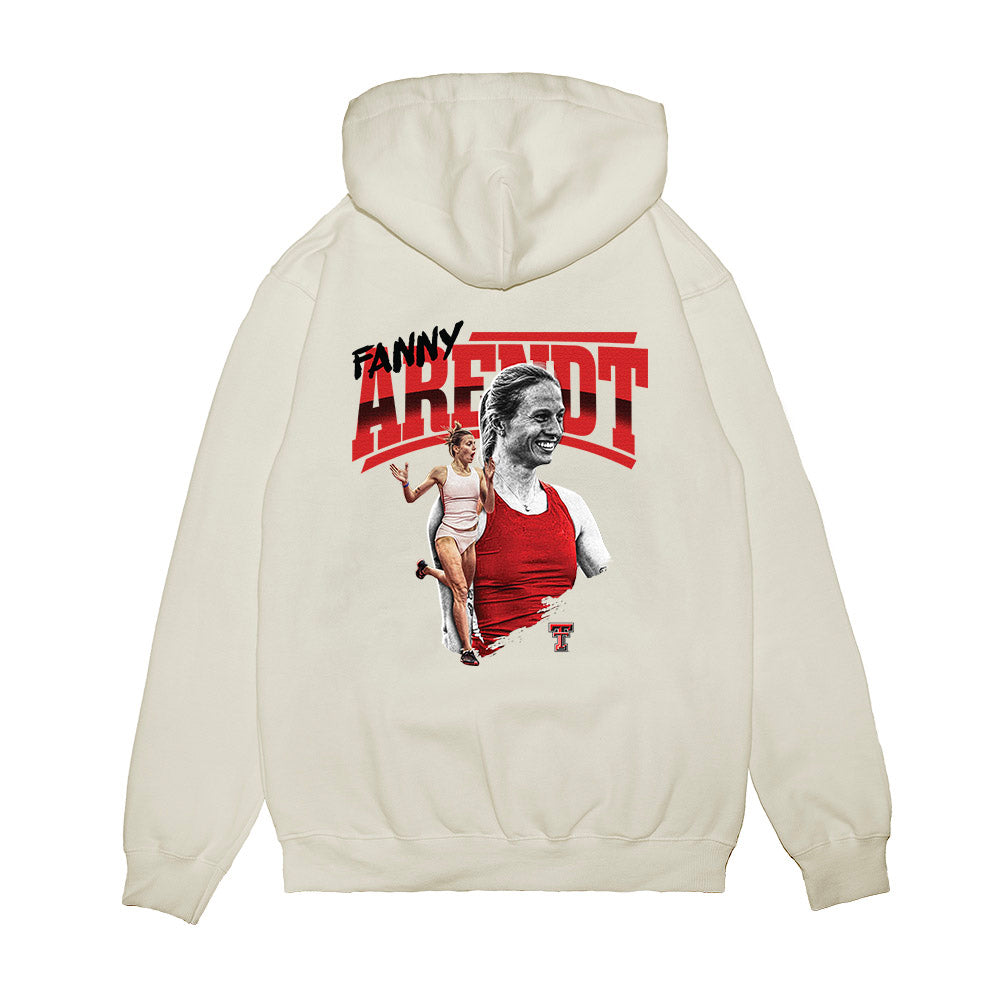 Texas Tech - NCAA Women's Track & Field : Fanny Arendt - Collage Premium Hooded Sweatshirt-1