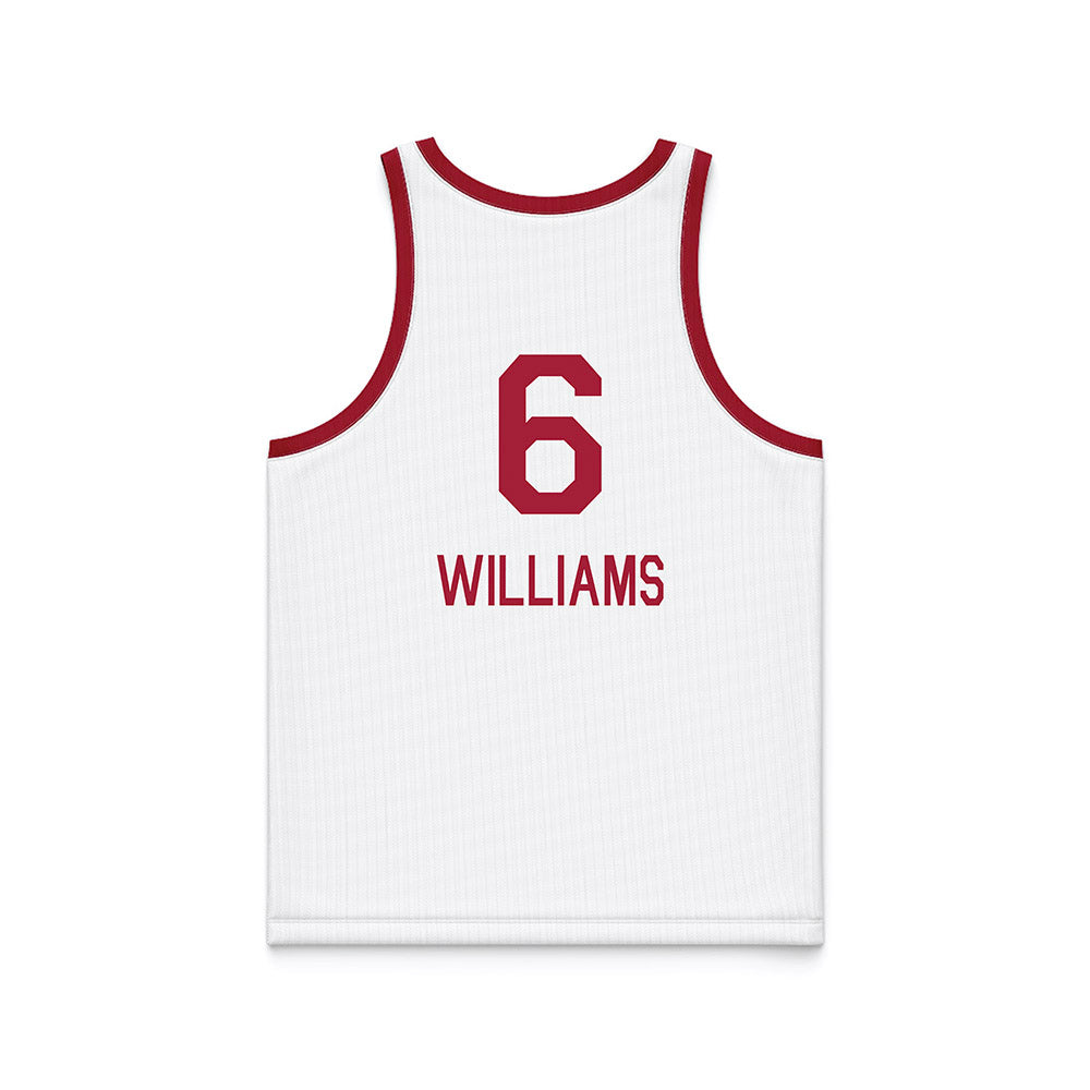 Oklahoma - NCAA Women's Basketball : Sahara Williams - White Basketball Jersey-1