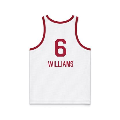 Oklahoma - NCAA Women's Basketball : Sahara Williams - White Basketball Jersey-1