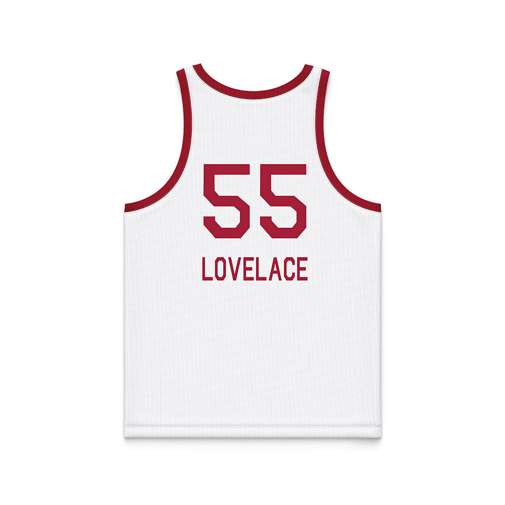 Oklahoma - NCAA Men's Basketball : Reid Lovelace - White Basketball Jersey-1