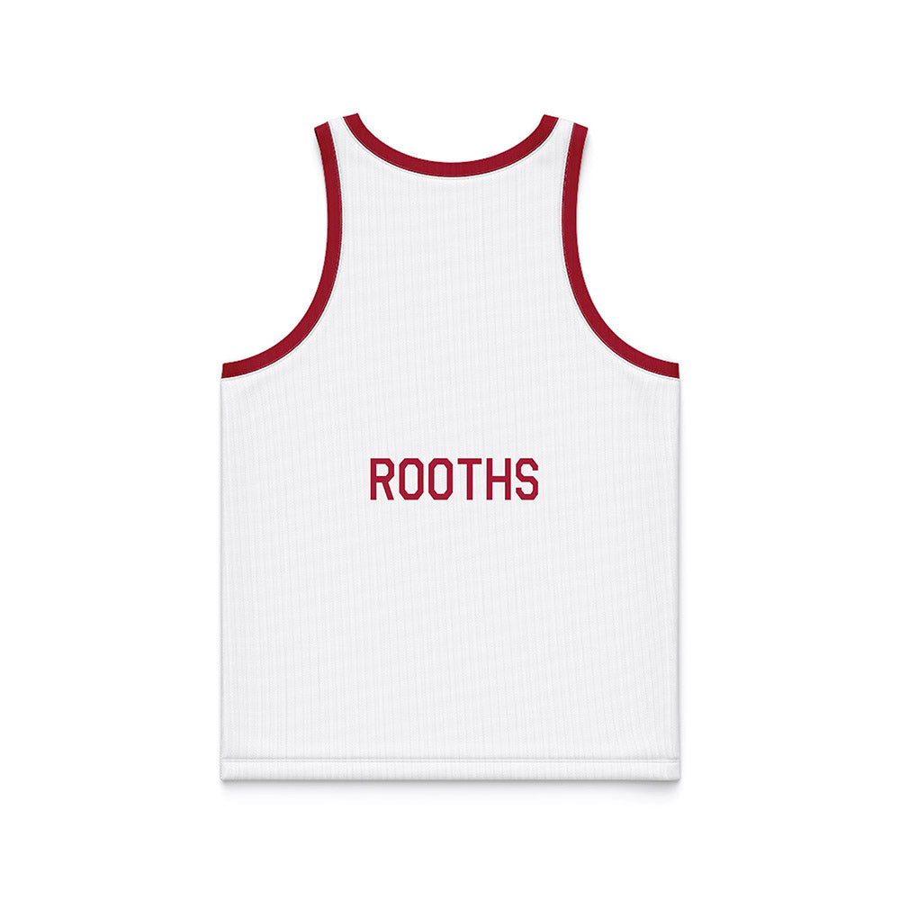 Oklahoma - NCAA Men's Basketball : Khani Rooths - White Basketball Jersey-1