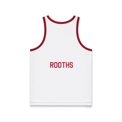 Oklahoma - NCAA Men's Basketball : Khani Rooths - White Basketball Jersey-1