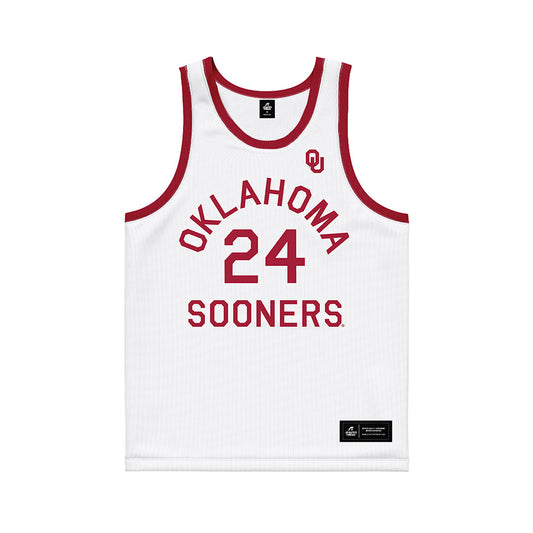 Oklahoma - NCAA Women's Basketball : Keeley Parks - White Basketball Jersey-0