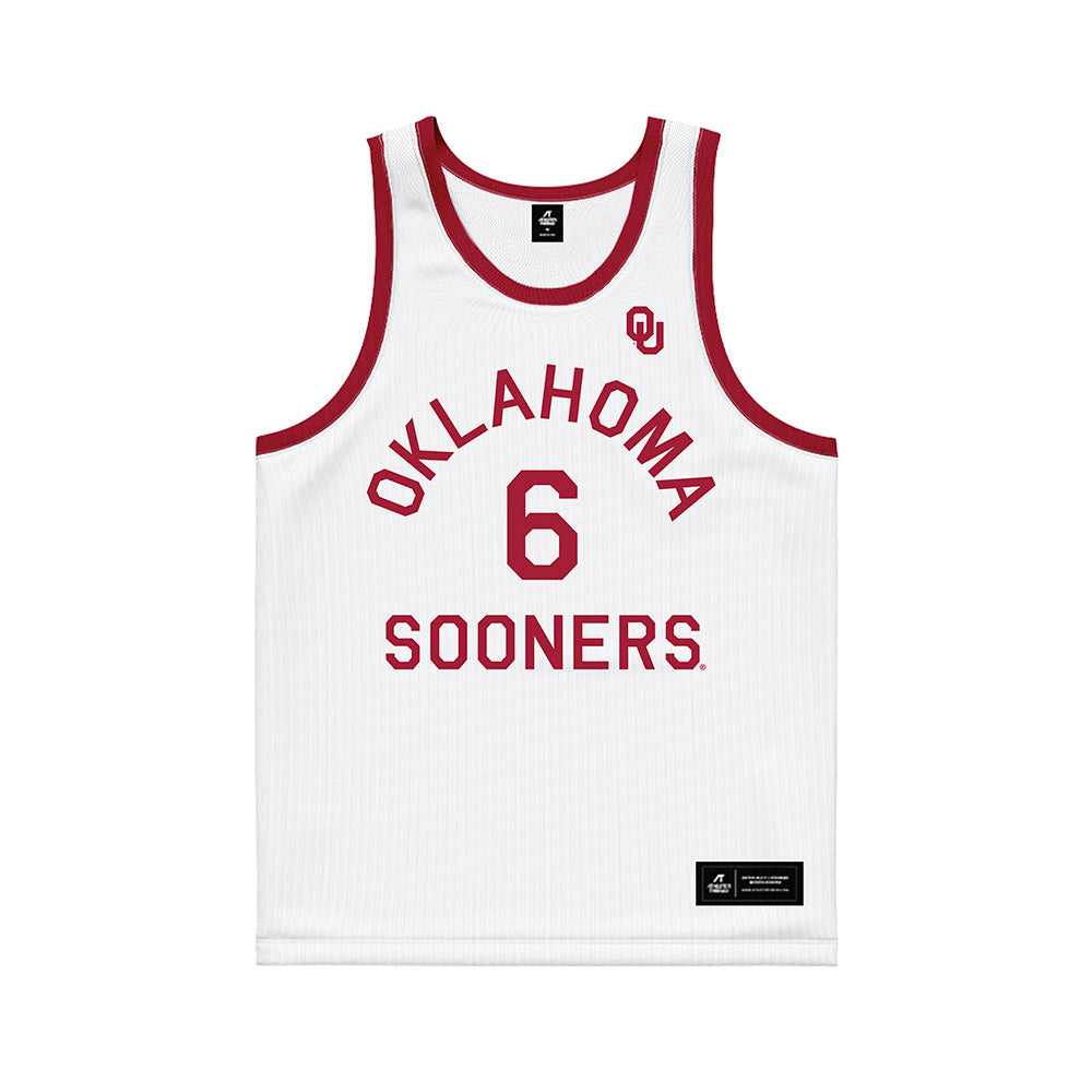 Oklahoma - NCAA Women's Basketball : Sahara Williams - White Basketball Jersey-0