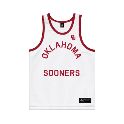 Oklahoma - NCAA Men's Basketball : Khani Rooths - White Basketball Jersey-0