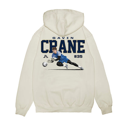 Akron - NCAA Men's Soccer : Gavin Crane - Caricature Premium Hooded Sweatshirt-1