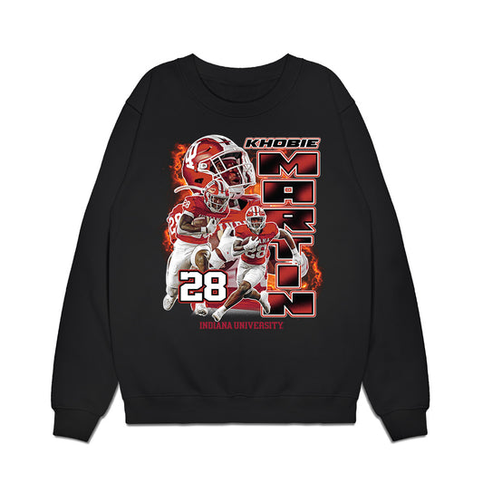 Indiana - NCAA Football : Khobie Martin - Collage Premium Crewneck Sweatshirt-0