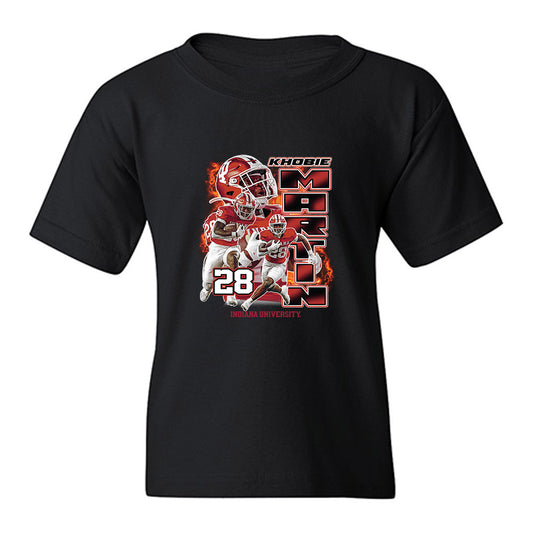 Indiana - NCAA Football : Khobie Martin - Collage Youth T-Shirt-0