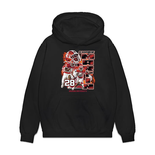 Indiana - NCAA Football : Khobie Martin - Collage Premium Hooded Sweatshirt-0
