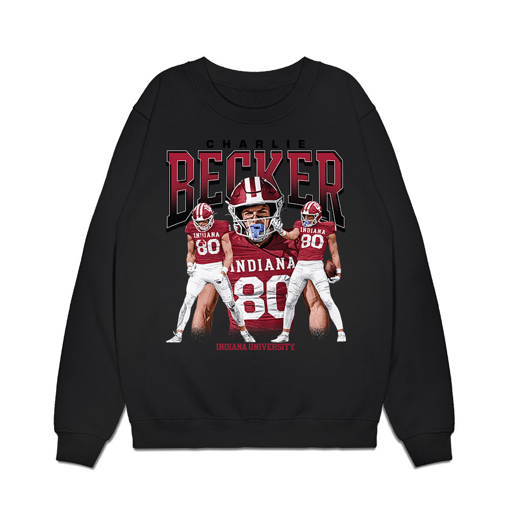 Indiana - NCAA Football : Charlie Becker - Collage Premium Crewneck Sweatshirt-0