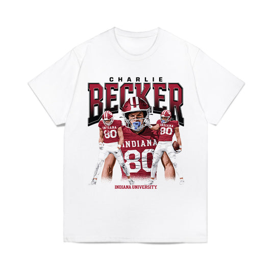 Indiana - NCAA Football : Charlie Becker - Collage Comfort Colors T-Shirt-0