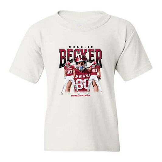 Indiana - NCAA Football : Charlie Becker - Collage Youth T-Shirt-0