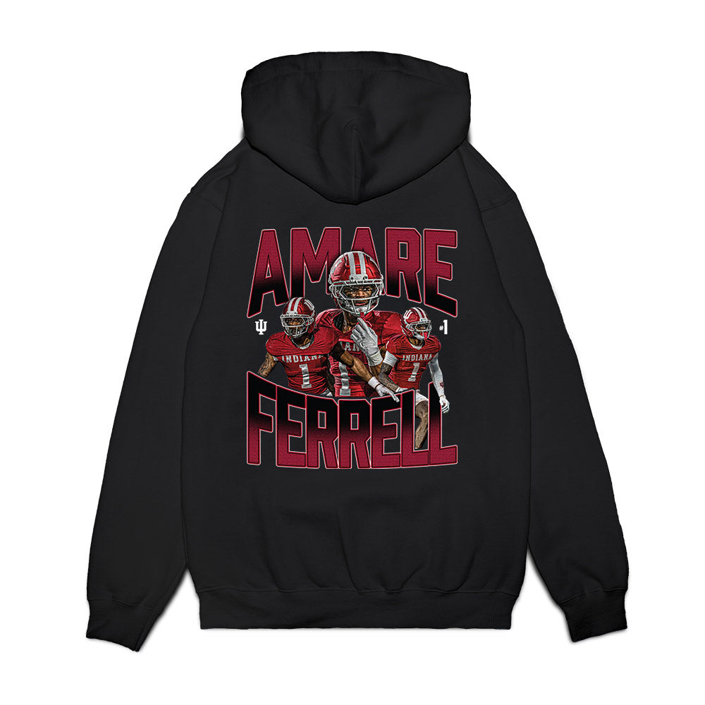 Indiana - NCAA Football : Amare Ferrell - Collage Premium Hooded Sweatshirt-1
