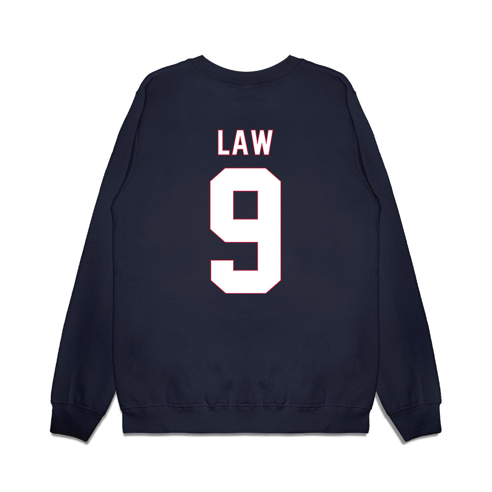 South Alabama - NCAA Men's Basketball : Peyton Law - Vintage Shersey Premium Crewneck Sweatshirt-1