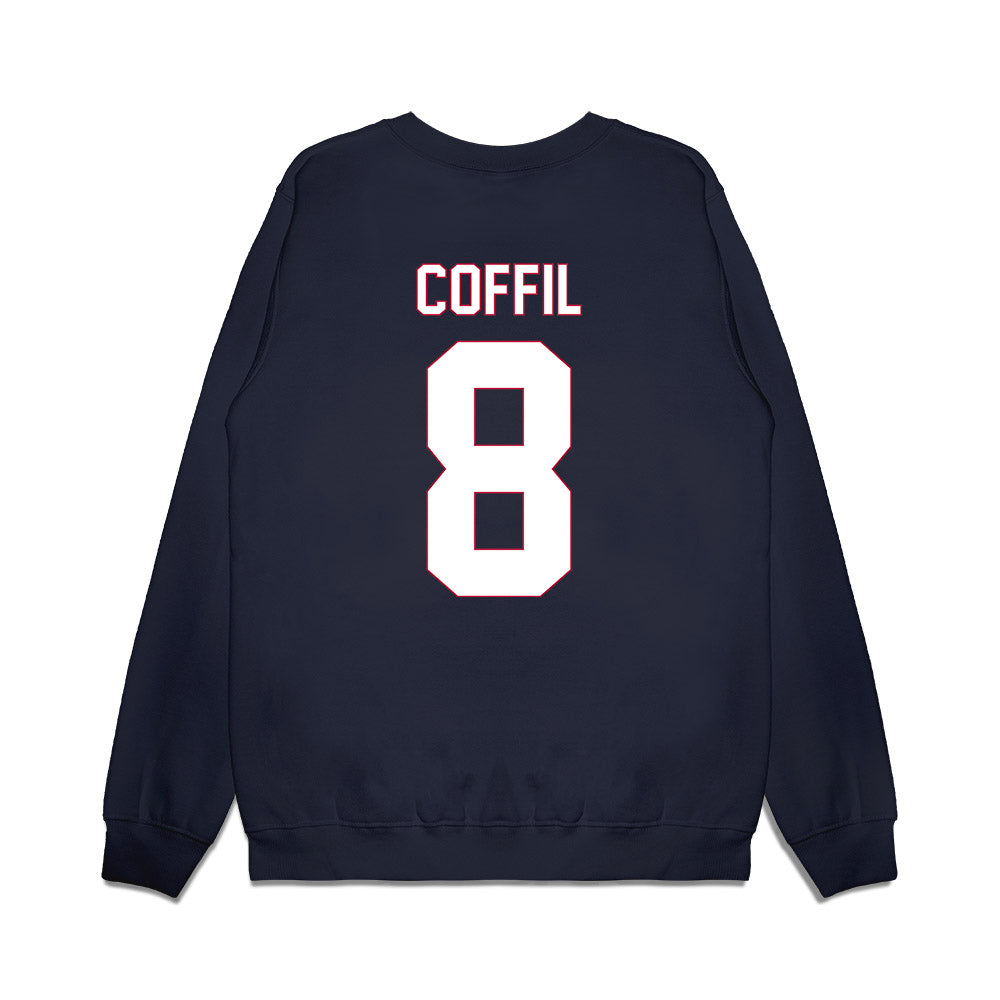 South Alabama - NCAA Women's Basketball : Terren Coffil - Vintage Shersey Premium Crewneck Sweatshirt-1