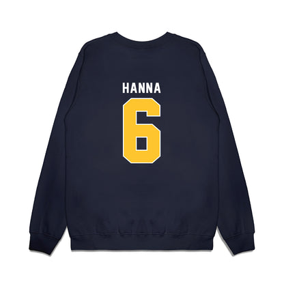 New Haven - NCAA Men's Basketball : Justice Hanna - Vintage Shersey Premium Crewneck Sweatshirt-1