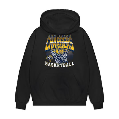 New Haven - NCAA Men's Basketball : Dominick LaDuca - Vintage Shersey Premium Hooded Sweatshirt-0
