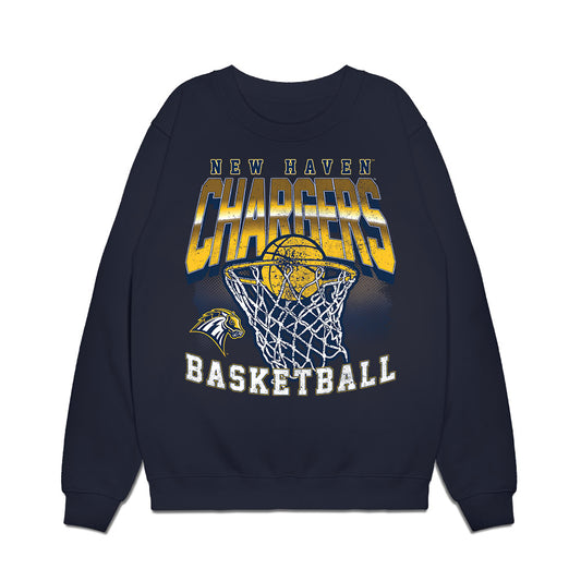 New Haven - NCAA Men's Basketball : Teshaun Steele - Vintage Shersey Premium Crewneck Sweatshirt-0