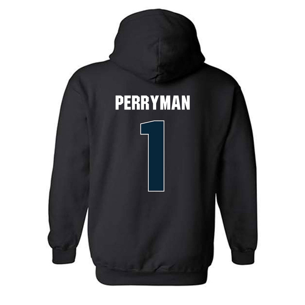 Utah State - NCAA Men's Basketball : Elijah Perryman - Vintage Sherseys Hooded Sweatshirt-1
