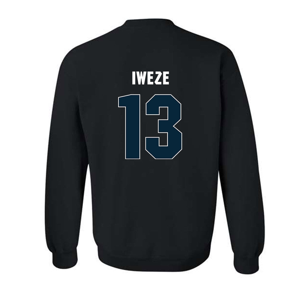 Utah State - NCAA Men's Basketball : David Iweze - Vintage Sherseys Crewneck Sweatshirt-1