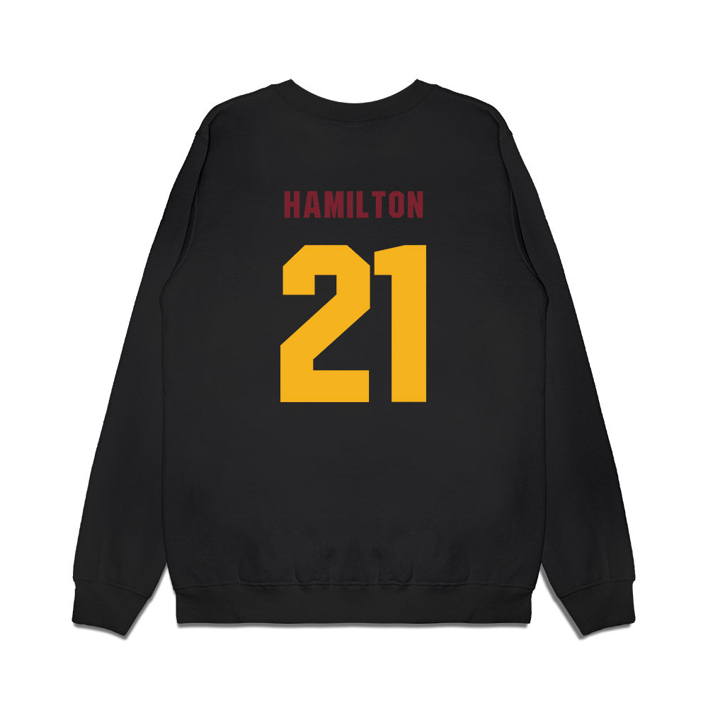 Winthrop - NCAA Men's Basketball : Tai Hamilton - Vintage Shersey Premium Crewneck Sweatshirt-1