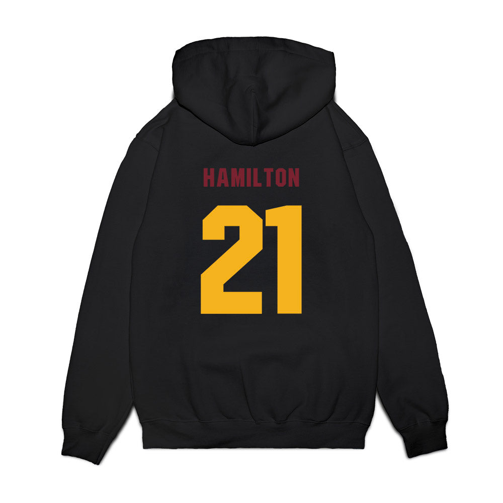 Winthrop - NCAA Men's Basketball : Tai Hamilton - Vintage Shersey Premium Hooded Sweatshirt-1