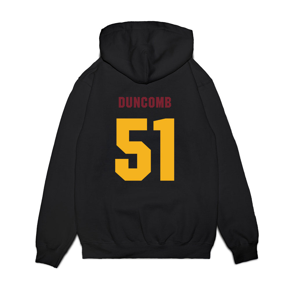 Winthrop - NCAA Men's Basketball : Logan Duncomb - Vintage Shersey Premium Hooded Sweatshirt-1