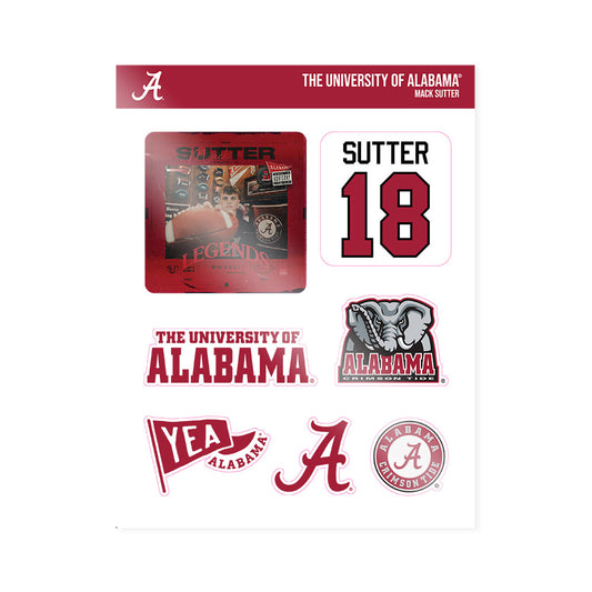 Alabama - NCAA Football : Mack Sutter - Legends 2026 Sticker Sheet-0