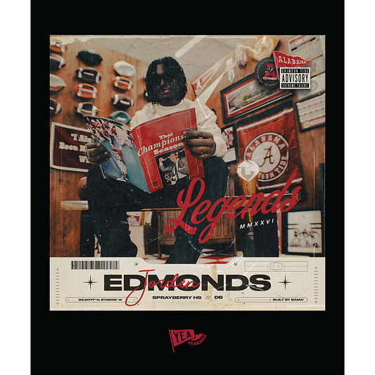 Alabama - NCAA Football : Jorden Edmonds - Legends 2026 Poster 20x24-0
