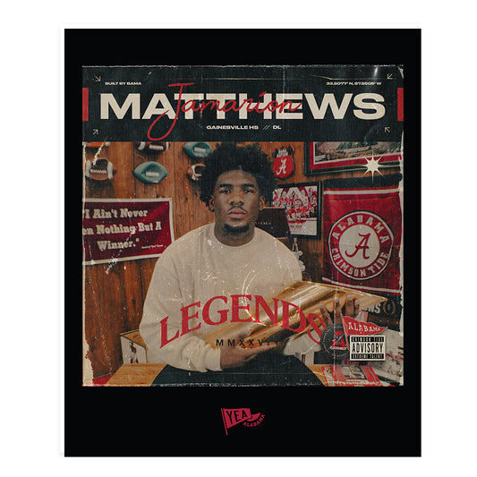 Alabama - NCAA Football : Jamarion Matthews - Legends Graphic 2026 Poster 20x24-0