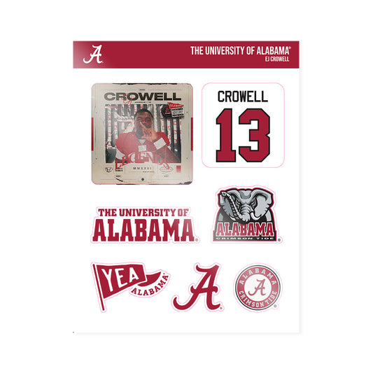 Alabama - NCAA Football : EJ Crowell - Legends Graphic 2026 Sticker Sheet-0