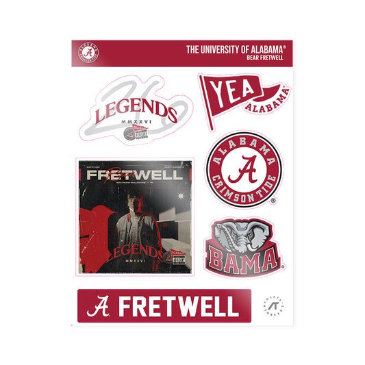 Alabama - NCAA Football : Bear Fretwell - Sticker Sheet-0