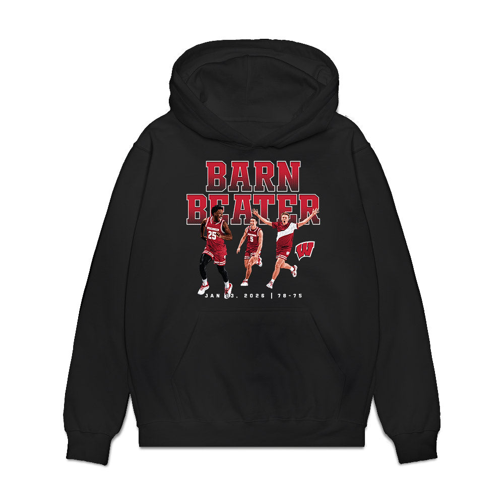 Wisconsin - NCAA Men's Basketball : John Blackwell - Premium Hooded Sweatshirt-0