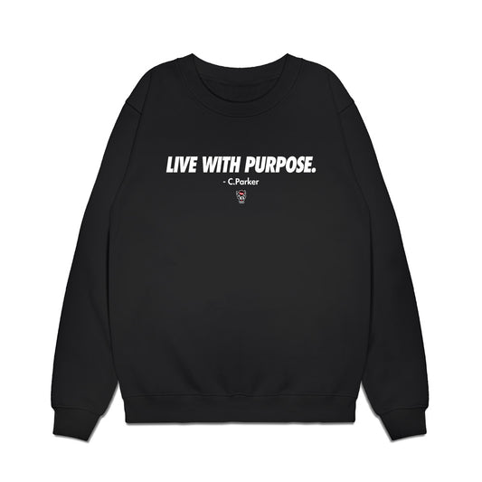 NC State - NCAA Men's Track & Field : Christian Parker - Statement Shirt v1 Premium Crewneck Sweatshirt-0
