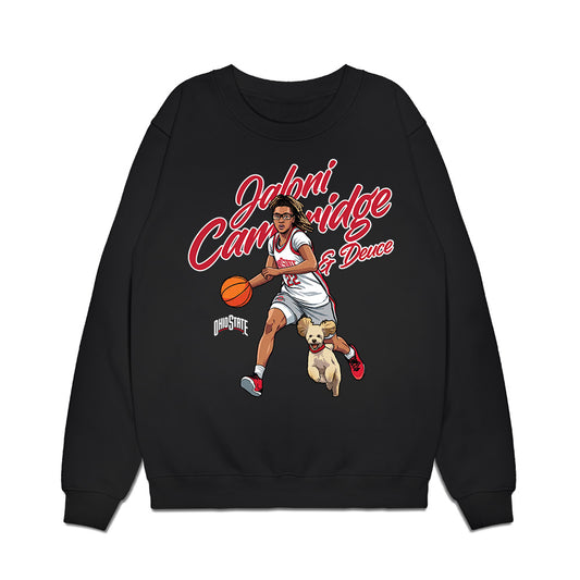 Ohio State - NCAA Women's Basketball : Jaloni Cambridge - Graphic Premium Crewneck Sweatshirt-0