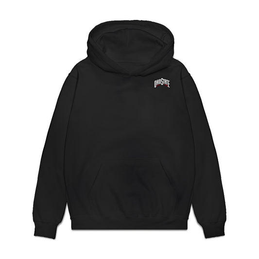 Ohio State - NCAA Women's Basketball : Jaloni Cambridge - Collage Premium Hooded Sweatshirt-0