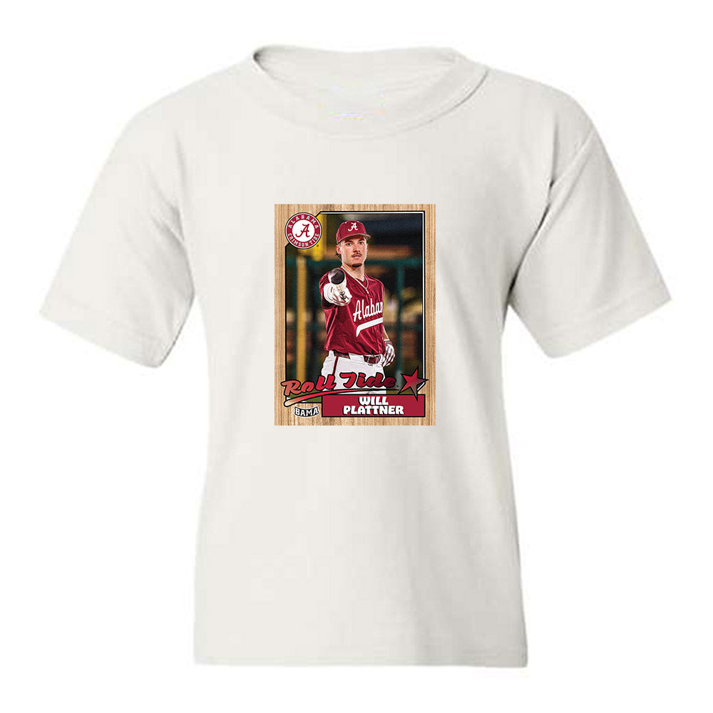 Alabama - NCAA Baseball : Will Plattner - Collage Youth T-Shirt-0