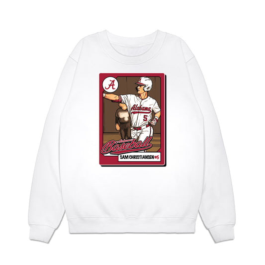 Alabama - NCAA Baseball : Sam Christiansen - Card Caricature Premium Crewneck Sweatshirt-0