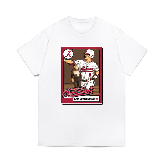 Alabama - NCAA Baseball : Sam Christiansen - Card Caricature Comfort Colors T-Shirt-0
