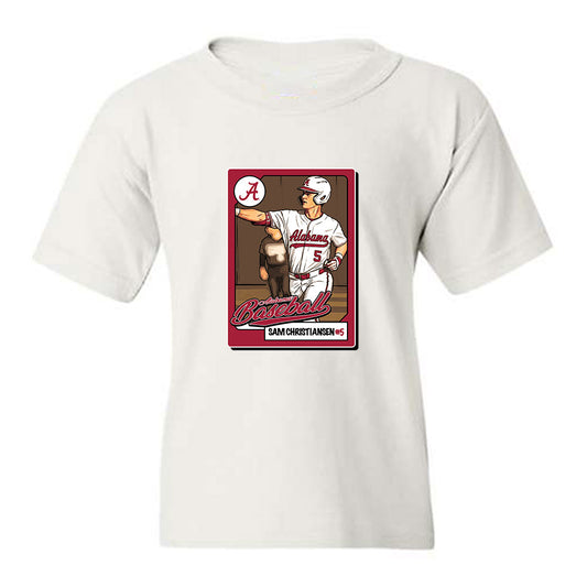 Alabama - NCAA Baseball : Sam Christiansen - Card Caricature Youth T-Shirt-0