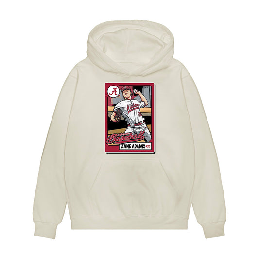 Alabama - NCAA Baseball : Zane Adams - Card Caricature Premium Hooded Sweatshirt-0