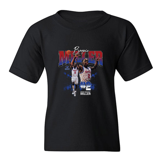 SMU - NCAA Men's Basketball : Boopie Miller - Graphic Youth T-Shirt-0