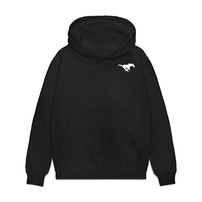 SMU - NCAA Men's Basketball : Boopie Miller - Graphic Premium Hooded Sweatshirt-0