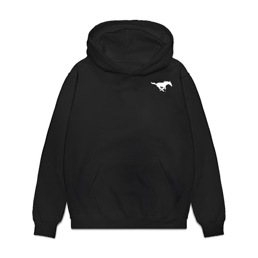 SMU - NCAA Men's Basketball : Boopie Miller - Graphic Premium Hooded Sweatshirt-0