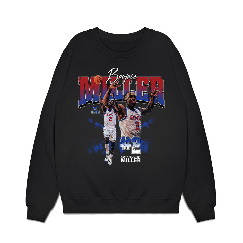 SMU - NCAA Men's Basketball : Boopie Miller - Graphic Premium Crewneck Sweatshirt-0