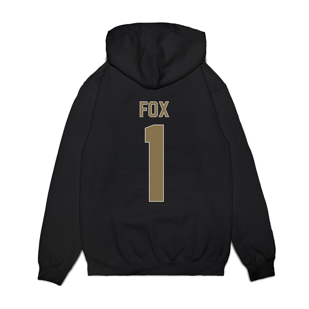 Elon - NCAA Women's Basketball : Ashanti Fox - Vintage Shersey Premium Hooded Sweatshirt-1