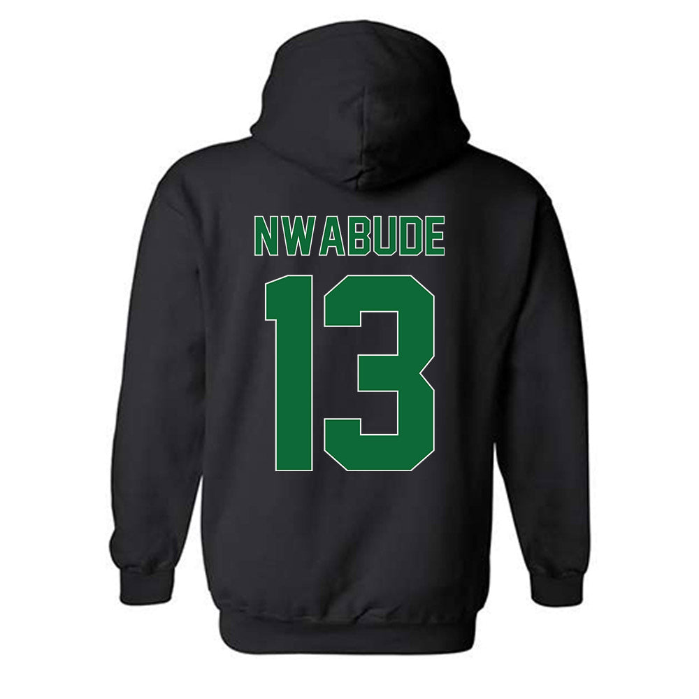 EMich - NCAA Men's Basketball : Godslove Nwabude - Vintage Shersey Hooded Sweatshirt-1