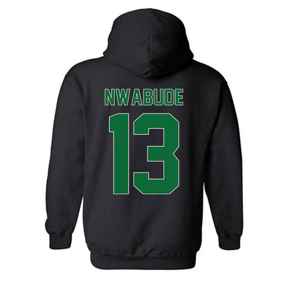 EMich - NCAA Men's Basketball : Godslove Nwabude - Vintage Shersey Hooded Sweatshirt-1