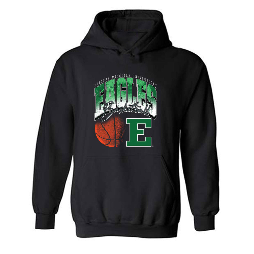 EMich - NCAA Women's Basketball : Peyton Hill - Vintage Shersey Hooded Sweatshirt-0