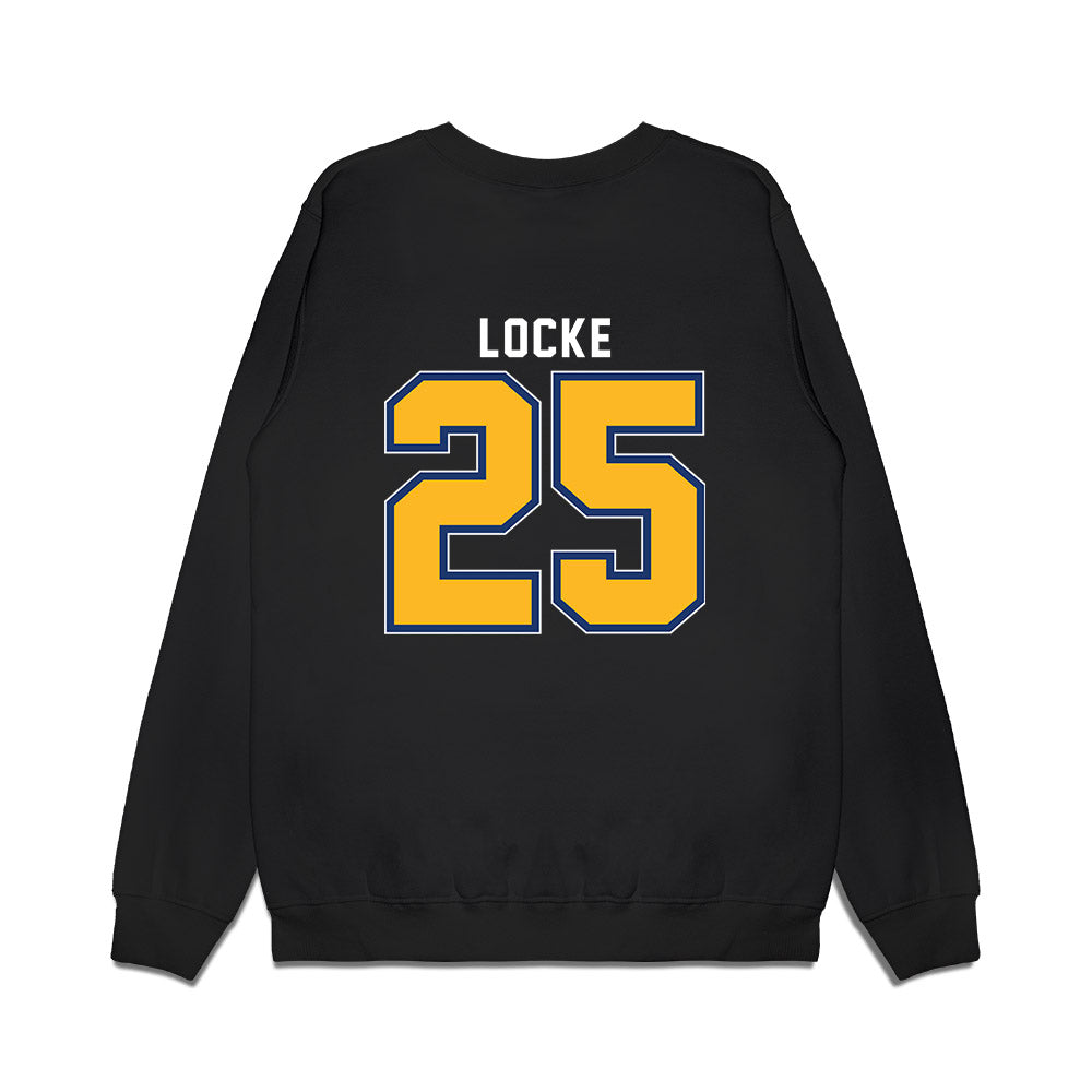 North Carolina A&T - NCAA Women's Basketball : Paris Locke - Vintage Basketball Shersey Premium Crewneck Sweatshirt-1